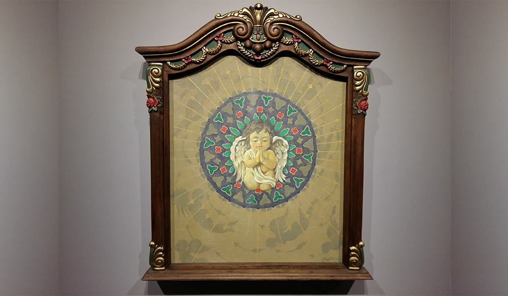 Nguyện cầu, Acrylic trên toan sơn trên gỗ,87 x 99cm